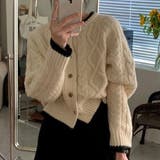 アイボリー | 列マルチボタン 差し色セーター | Achic