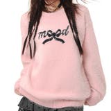 ピンク | バックリボンコードフロントクラッシュハートプルオーバー | Achic