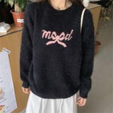 バックリボンコードフロントクラッシュハートプルオーバー | Achic | 詳細画像5 