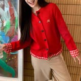チェック柄裾ニットカーディガン | Achic | 詳細画像13 