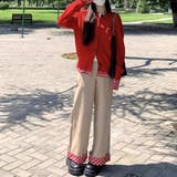 チェック柄裾ニットカーディガン | Achic | 詳細画像17 