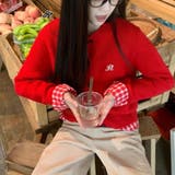 チェック柄裾ニットカーディガン | Achic | 詳細画像20 