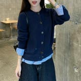 チェック柄裾ニットカーディガン | Achic | 詳細画像24 