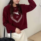 ワインレッド | ニットプルオーバー | Achic