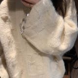 ホワイト | オーバーサイズシャギーニット | Achic