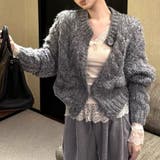 グレー | ジンジャーティーケーブルカーディガン | Achic