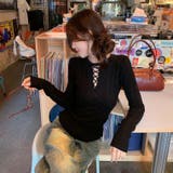 レースアップケーブルニットプルオーバー | Achic | 詳細画像30 