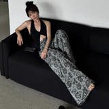 花柄フレアハイウエストデニムパンツ | Achic | 詳細画像7 