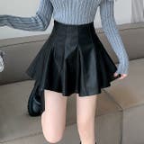 合成レザーミニプリーツスカート | Achic | 詳細画像14 