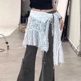 レース非対称巻きスカート 重ね着 | Achic | 詳細画像1 