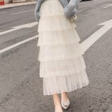 チュールAライン ロング丈スカート | Achic | 詳細画像17 