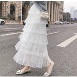 チュールAライン ロング丈スカート | Achic | 詳細画像2 