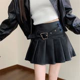 ヴィンテージ Puレザープリーツスカート | Achic | 詳細画像15 