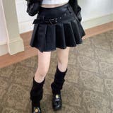 ヴィンテージ Puレザープリーツスカート | Achic | 詳細画像16 