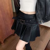 ヴィンテージ Puレザープリーツスカート | Achic | 詳細画像9 