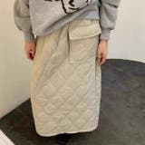 ライトベージュ | キルティングスカート | Achic