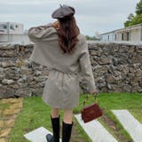 チェック柄ショート丈ジャケット+ミニスカート セット  おしゃれ スーツ 上品 | Achic | 詳細画像3 