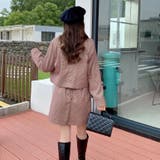 チェック柄ショート丈ジャケット+ミニスカート セット  おしゃれ スーツ 上品 | Achic | 詳細画像5 