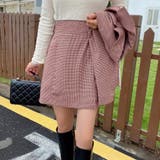 チェック柄ショート丈ジャケット+ミニスカート セット  おしゃれ スーツ 上品 | Achic | 詳細画像7 