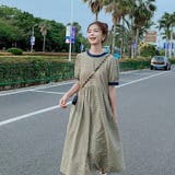 柄ワンピース 低身長 パフ袖 | Achic | 詳細画像6