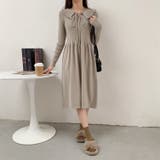 ライトベージュ | ニットワンピース | Achic