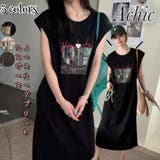 ノースリーブプリントワンピース | Achic | 詳細画像1