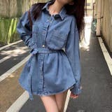 2wayデニムシャツワンピースジャケット | Achic | 詳細画像19 