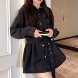 2wayデニムシャツワンピースジャケット | Achic | 詳細画像4 