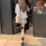 スウェットロゴトレーナー&プリーツミニスカートセットアップ | Achic | 詳細画像21