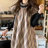 ブラウン | 甘美な少女感chic小飛袖ワンピース | Achic