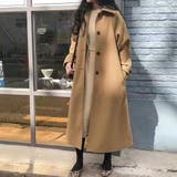 エコウール ノーカラーコート ロングコート | Achic | 詳細画像6