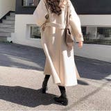 エコウール ノーカラーコート ロングコート | Achic | 詳細画像9