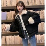 ブラック | アウター レディース秋冬 ブルゾン もこもこ ジャケット ブルゾン | Achic