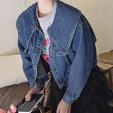 ビックカラー デニムジャケット | Achic | 詳細画像9 