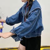 ビックカラー デニムジャケット | Achic | 詳細画像10 