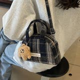 【2タイプ生地選べる】2WAYミニ ハンド チェック柄ショルダーバッグ | Achic | 詳細画像4 