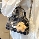 【2タイプ生地選べる】2WAYミニ ハンド チェック柄ショルダーバッグ | Achic | 詳細画像5 
