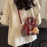 【2タイプ生地選べる】2WAYミニ ハンド チェック柄ショルダーバッグ | Achic | 詳細画像12 