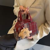 【2タイプ生地選べる】2WAYミニ ハンド チェック柄ショルダーバッグ | Achic | 詳細画像13 