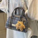 【2タイプ生地選べる】2WAYミニ ハンド チェック柄ショルダーバッグ | Achic | 詳細画像16 