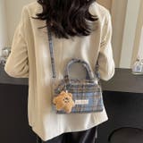 【2タイプ生地選べる】2WAYミニ ハンド チェック柄ショルダーバッグ | Achic | 詳細画像31 