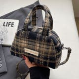 ブラック1 | 【2タイプ生地選べる】2WAYミニ ハンド チェック柄ショルダーバッグ | Achic