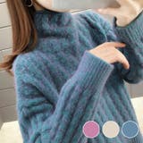 ドロップショルダーモックネックニット トップス プルオーバー | LADY LIKE | 詳細画像1