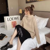 ドロップショルダーモックネックニット トップス プルオーバー | LADY LIKE | 詳細画像2