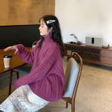 ドロップショルダーモックネックニット トップス プルオーバー | LADY LIKE | 詳細画像6