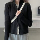 フロントジップリブ編みニット トップス ファスナー | LADY LIKE  | 詳細画像6