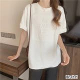 ホワイト | 立体ロゴTシャツ オーバーサイズ ビッグシルエット | LADY LIKE 