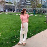 変形Vネック配色ニット V開き 半袖 | LADY LIKE  | 詳細画像7 