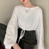 裾ドロストショート丈トップス トップス ロングTシャツ | LADY LIKE | 詳細画像11