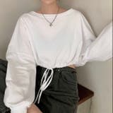 裾ドロストショート丈トップス トップス ロングTシャツ | LADY LIKE | 詳細画像12
